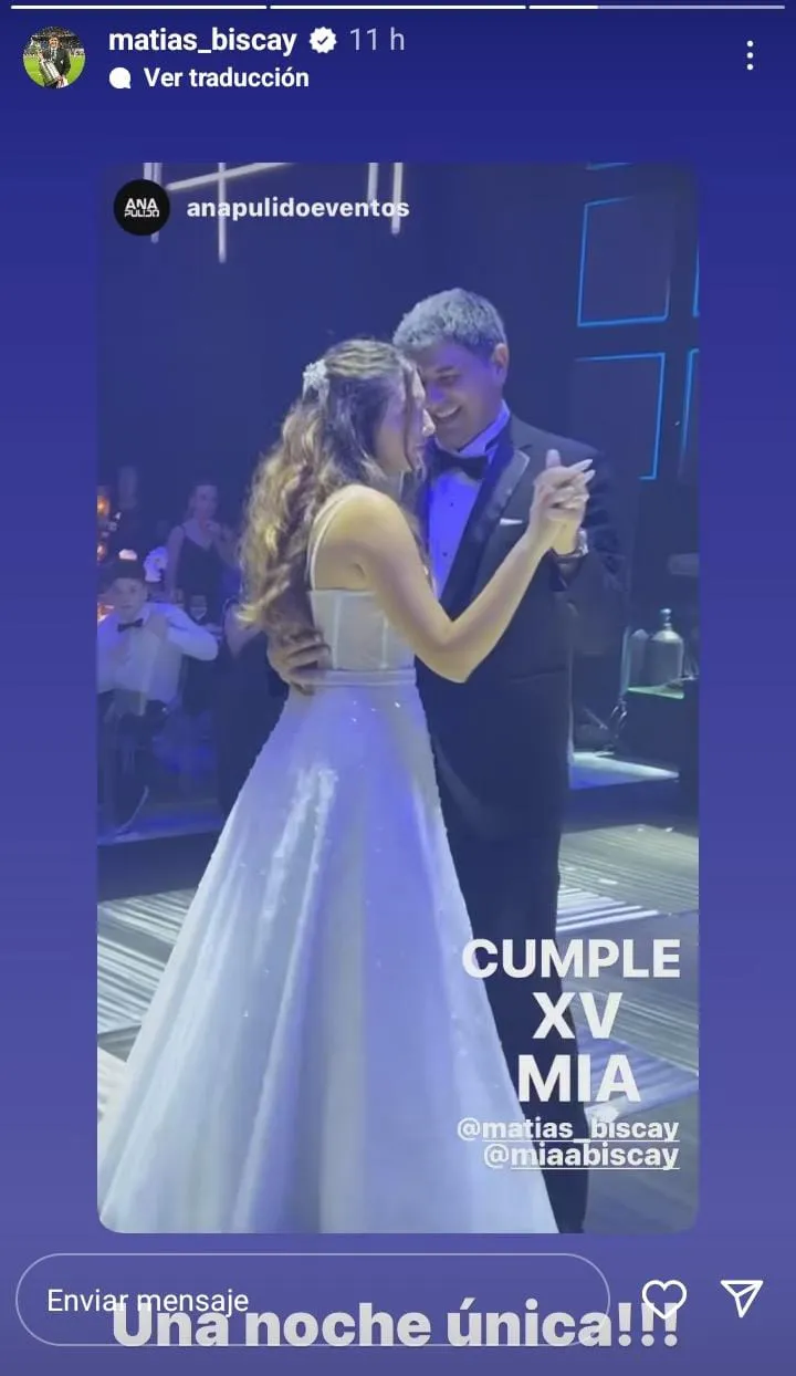 Matías Biscay cumple 15 años hija