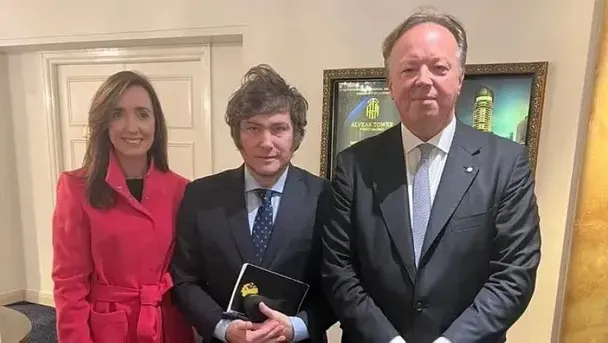 Juan Nápoli con Javier Milei