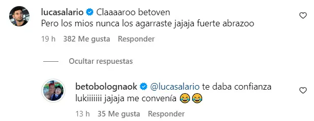 El comentario de Lucas Alario El comentario de Lucas Alario
