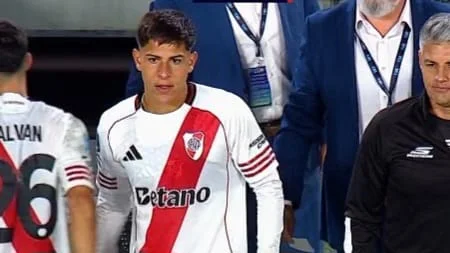 Debut Lautaro Pereyra River Primera  (Foto: transmisión TNT Sports)