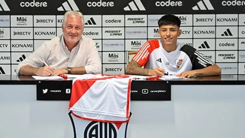 Agustín Ruberto renovó contrato con River hasta diciembre de 2027. (Foto: River Plate)