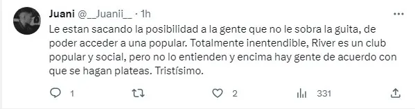 Se empezaron a colocar las butacas de la Sívori Alta