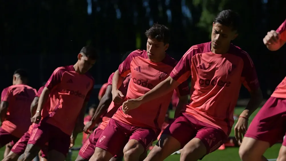 Entrenamiento River Pablo Solari Tapia Gonzalo (Foto: River Plate)