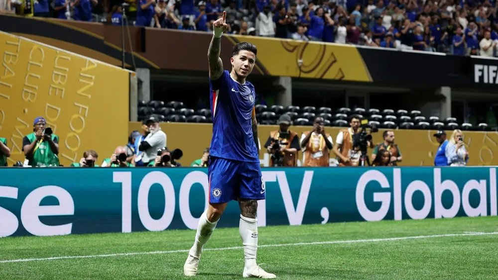 Festejo gol Enzo Fernández Chelsea Mundial de Clubes