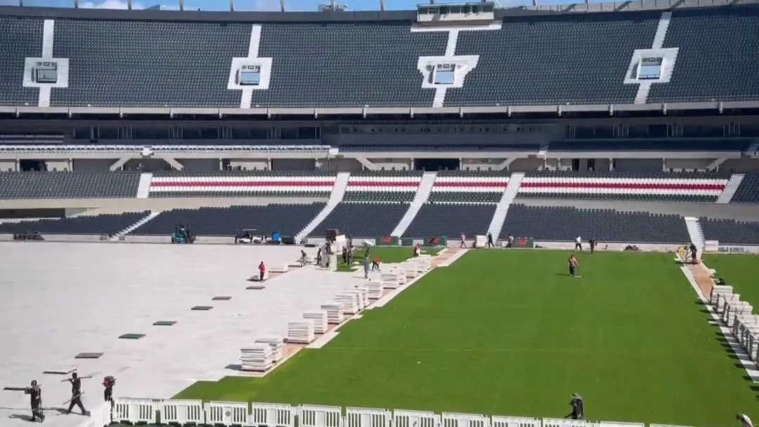 Césped Estadio Monumental María Becerra (Foto: ObrasRiverPlate)