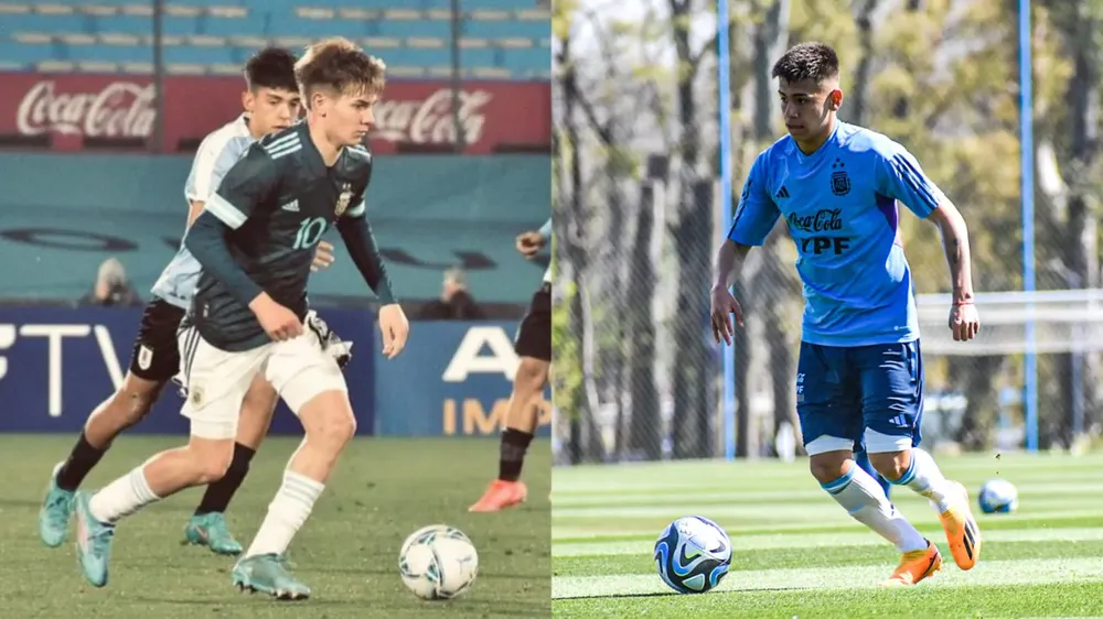 Franco Mastantuono Claudio Echeverri selección Argentina Sub 17 (Foto: Selección Argentina)