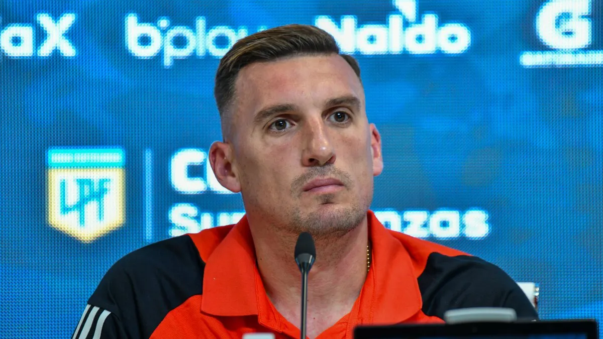 Franco Armani conferencia AFA (Foto: Liga AFA)