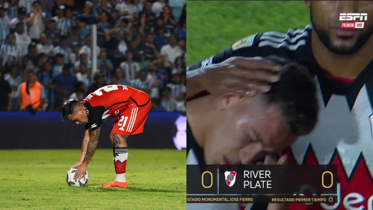 Esequiel Barco Miguel Borja consuelo 2024 (Fotos: Getty y captura ESPN)