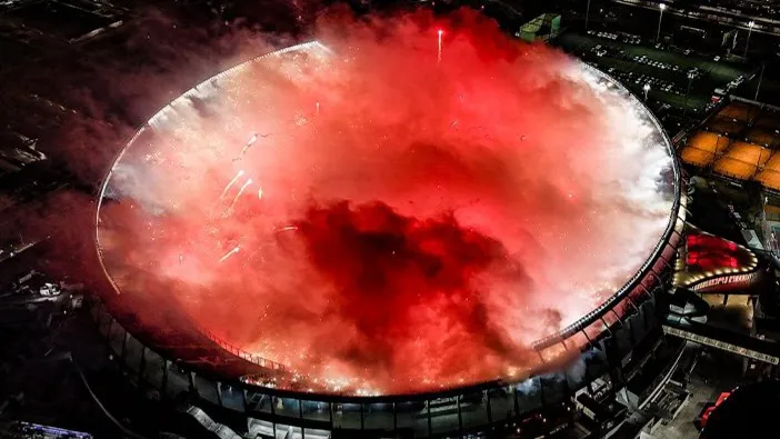 Recibimiento estadio Monumental River Libertadores (Foto: BolaVip)