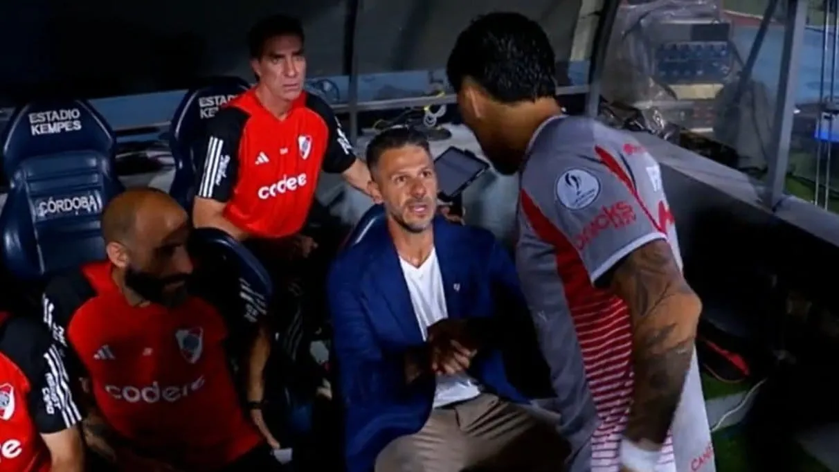 El reencuentro entre Enzo Pérez y Martín Demichelis