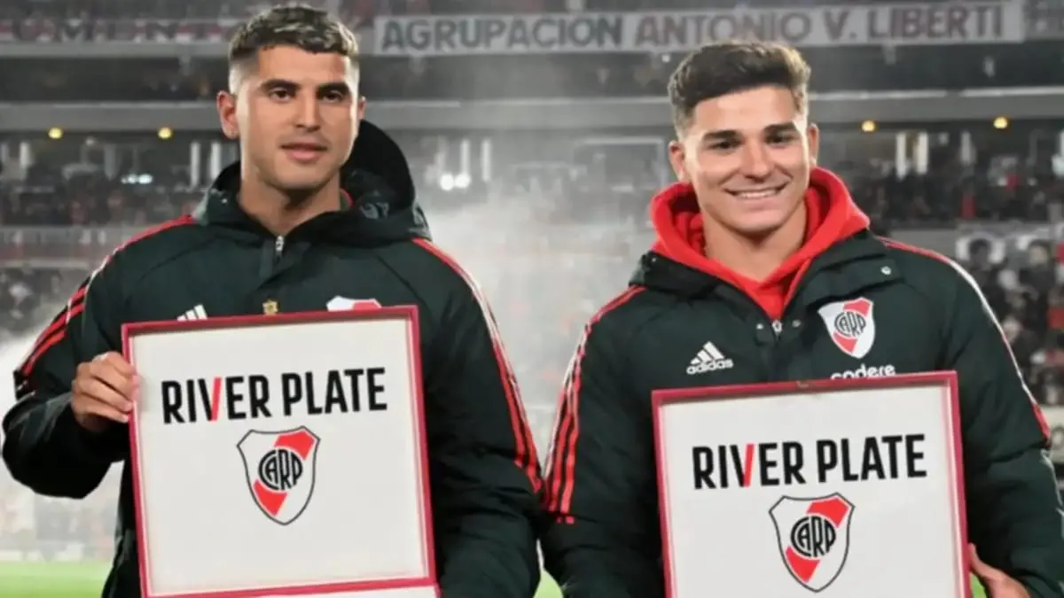 Exequiel Palacios y Julián Álvarez River Plate