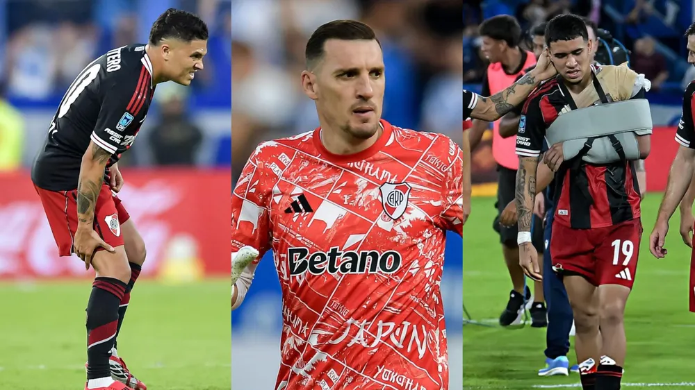 Juanfer Quintero Armani kendry Páez lesionados River (Fotos: Getty Images)