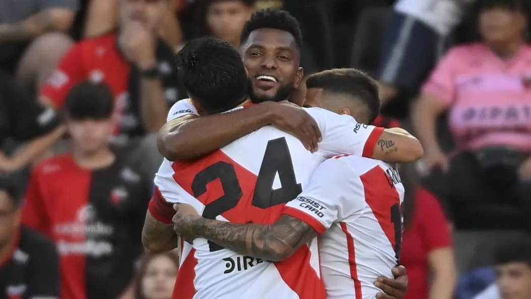 Miguel Borja festejo gol River Colón Santa Fe (Foto: River Plate)