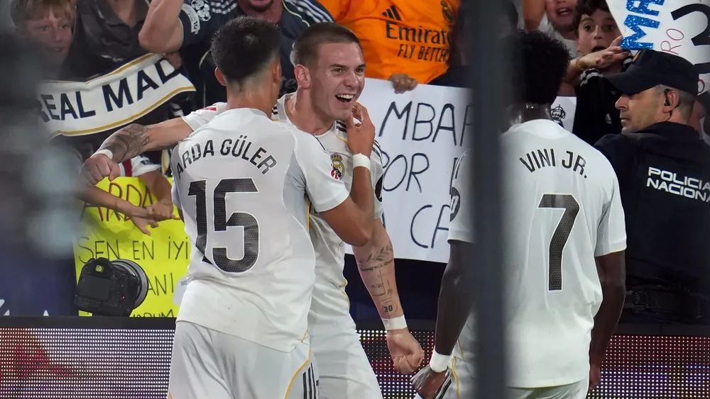 Franco Mastantuono Real Madrid festejo gol