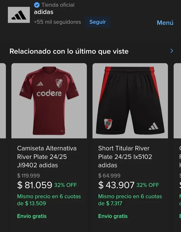 Ofertas ropa indumentaria River Adidas oficial mercado libre