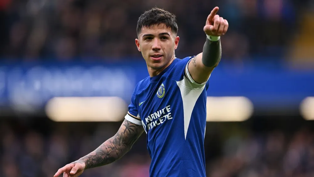 Gol Enzo Fernández Chelsea Brihgton 2023 (Foto: Getty)