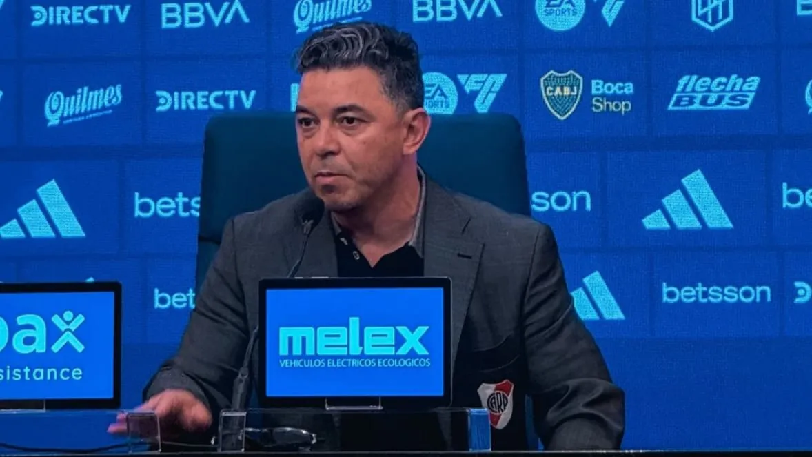 Marcelo Gallardo conferencia Boca River Superclásico (Foto: Sara Sklate)