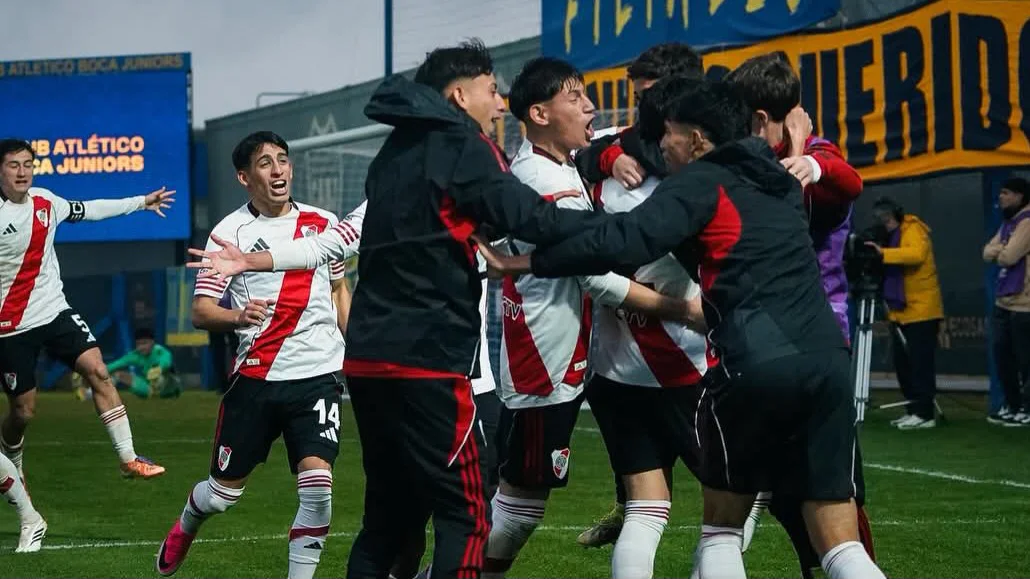 Reserva River festejo gol Boca Superclásico  (Foto: River Plate)