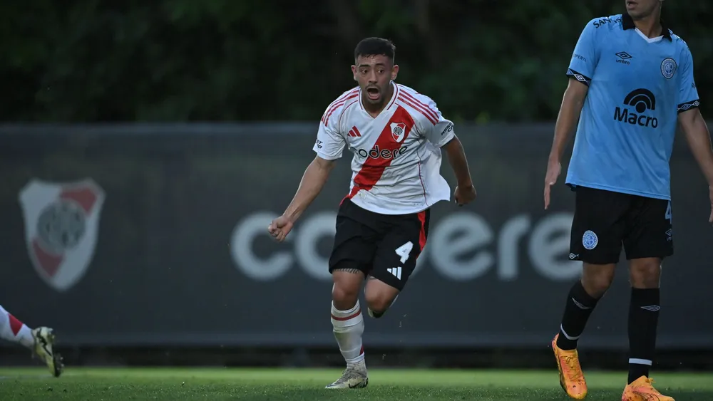 Enzo Aguirre festejo gol Reserva River Belgrano