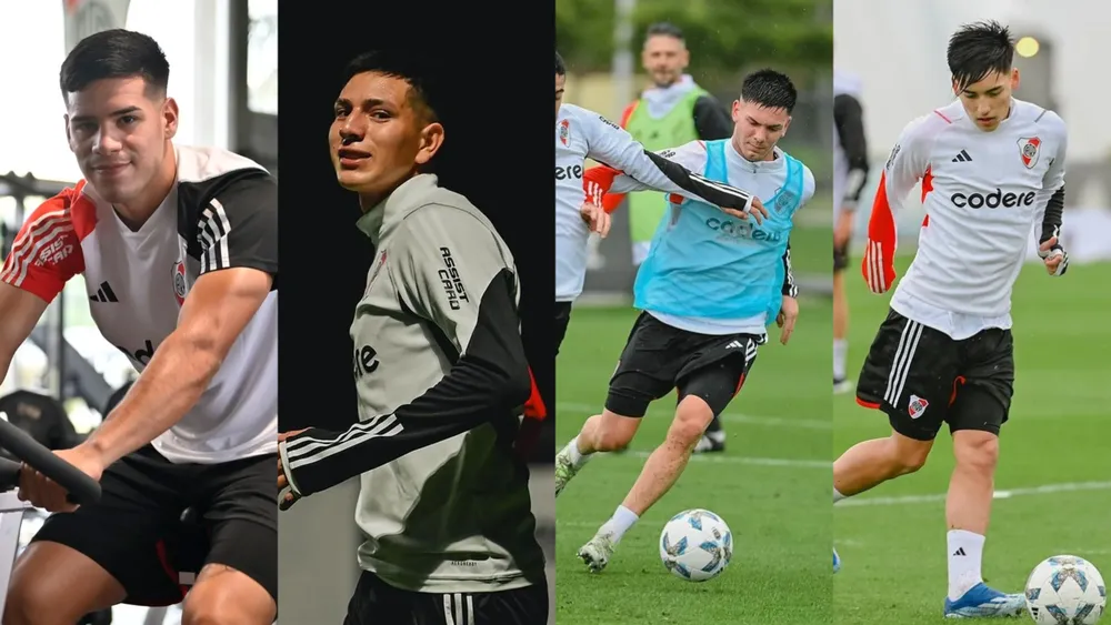 Zabala Leiva Mastantuono Subiabre River (Fotos: River Plate)