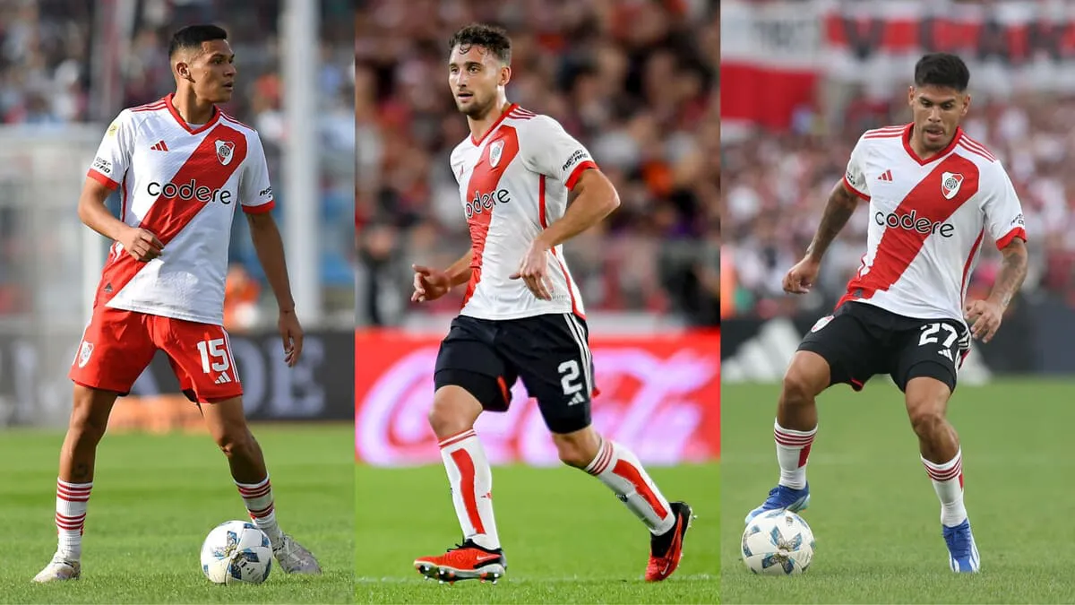 Andrés Herrera Sebastián Boselli Agustín Sant'Anna laterales derecho River (Fotos: Getty)