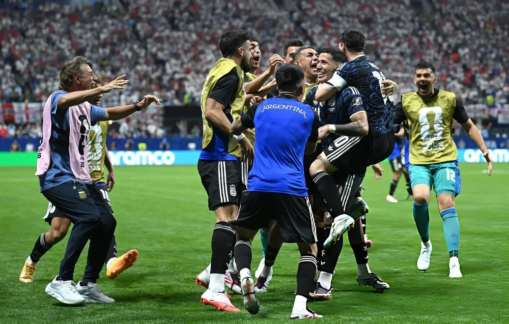 Equipo festejo gol selección Argentina (Foto: Getty Images)
