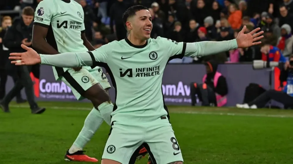 Enzo Fernández festejo gol Chelsea