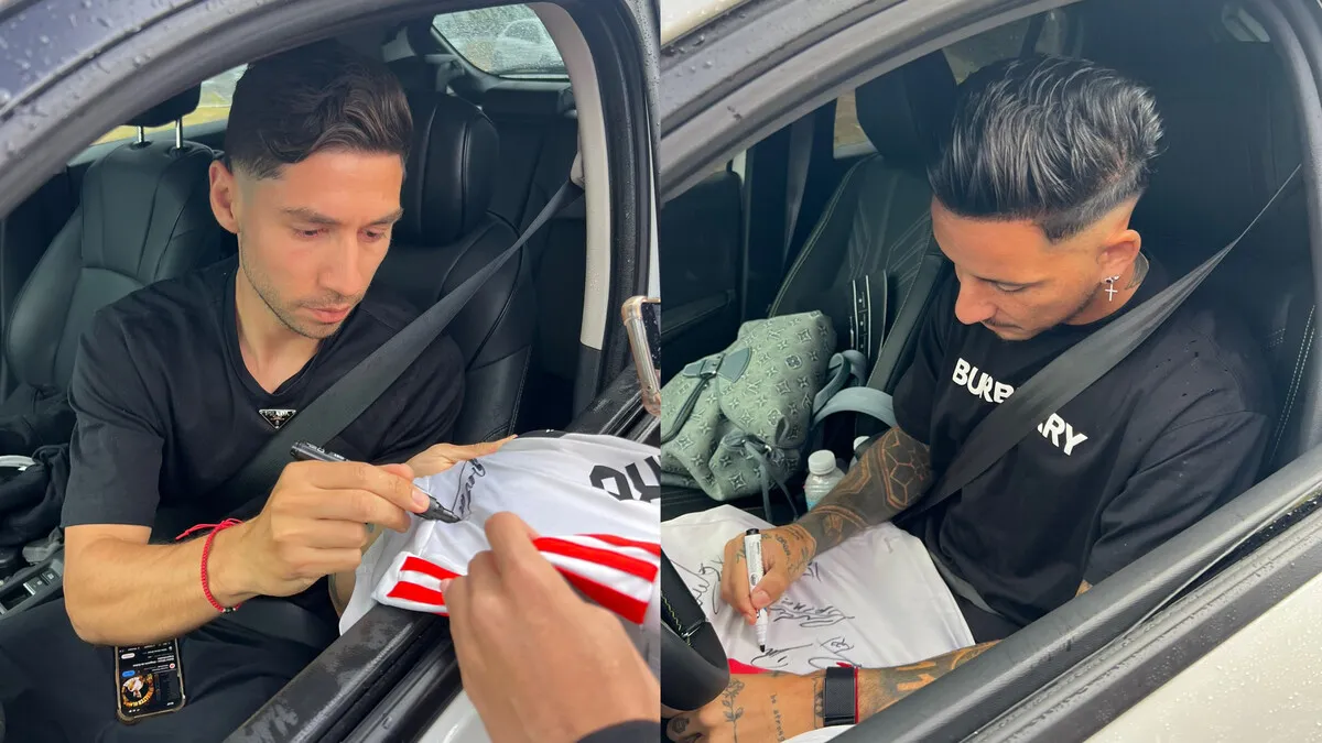 Gonzalo Montiel Sebastián Driussi River entrenamiento (Foto: X @Leynicolino)