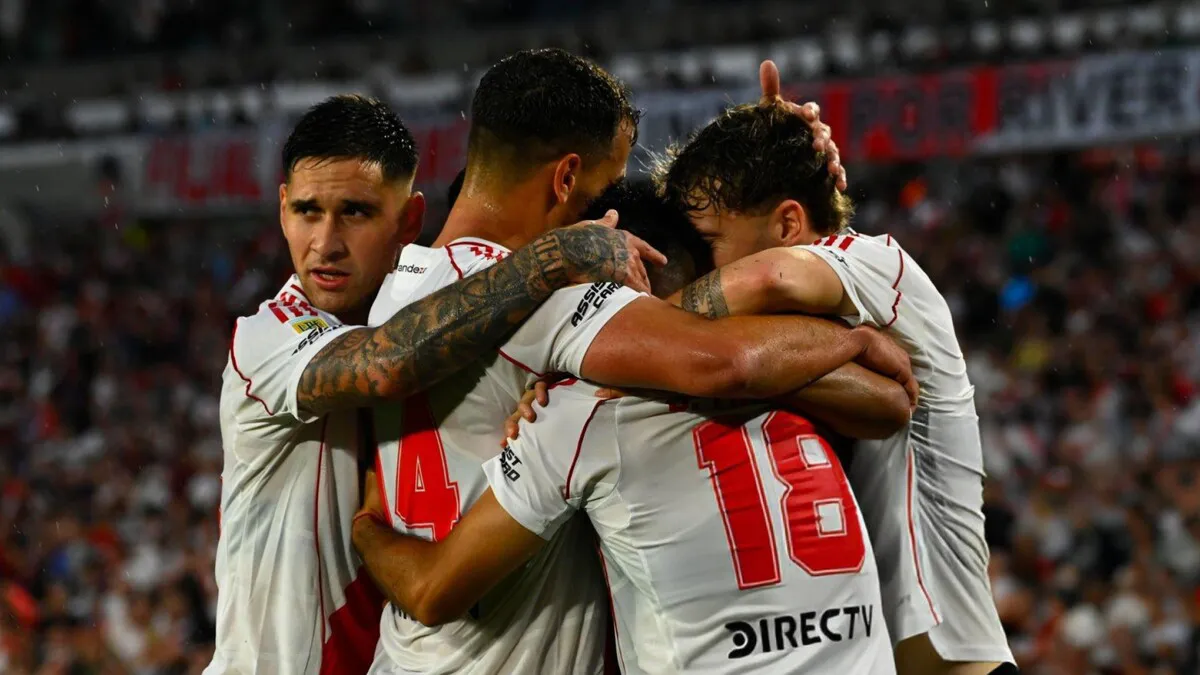 Festejo gol River Monumental 2024 (Foto; Getty Images)