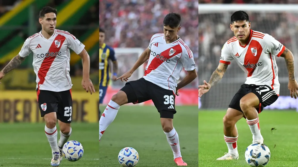 Rodrigo Villagra Pablo Solari y Agustín Sant'Anna  (Fotos: River Plate)