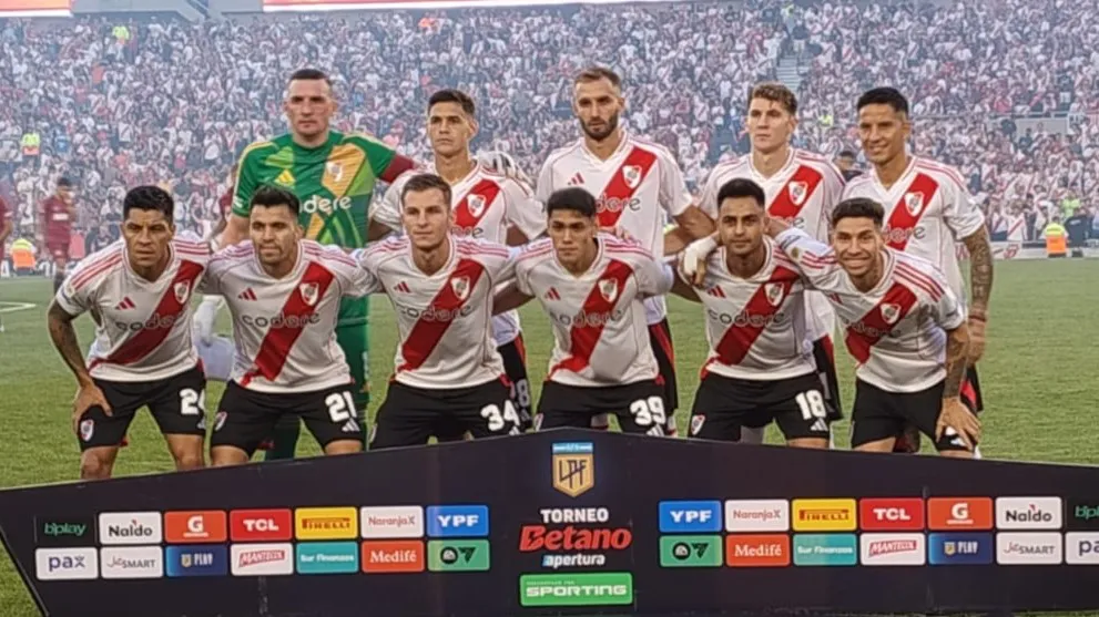Formación River Lanús 2025 (Foto: LigaAFA)
