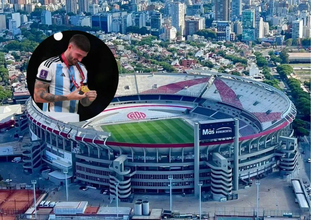 "Está increíble", el elogio de Rodri De Paul al Estadio Monumental