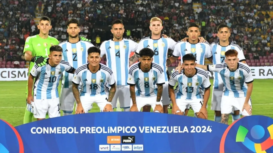 Equipo Selección Argentina Sub 23 vs Paraguay Preolímpico 
