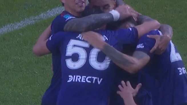 Festejo gol equipo River  (Foto: captura video TNT Sports)