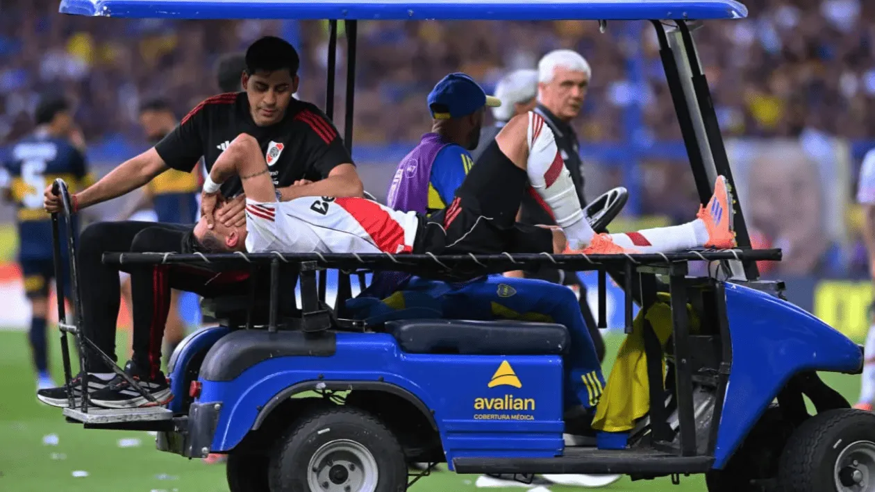 Maxi Meza lesión River Boca Superclásico