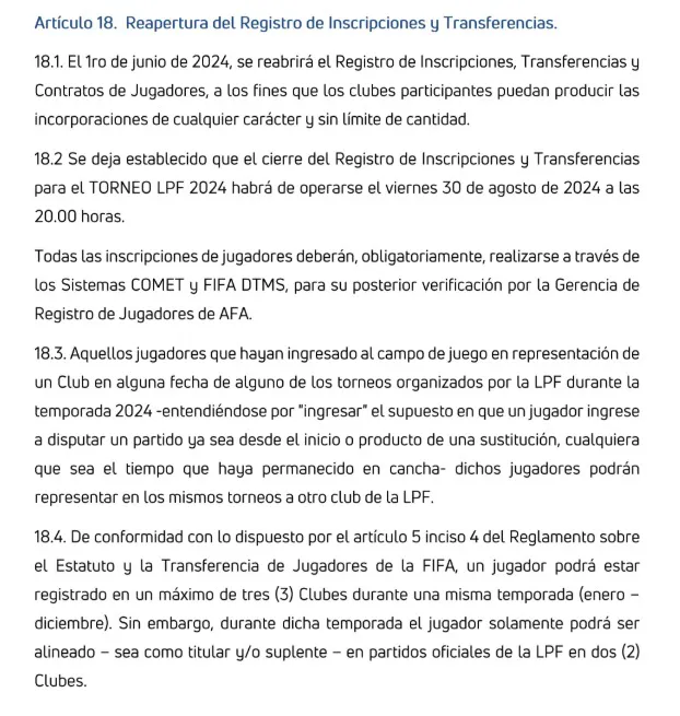 Mercado de Pases Liga Profesional 2024