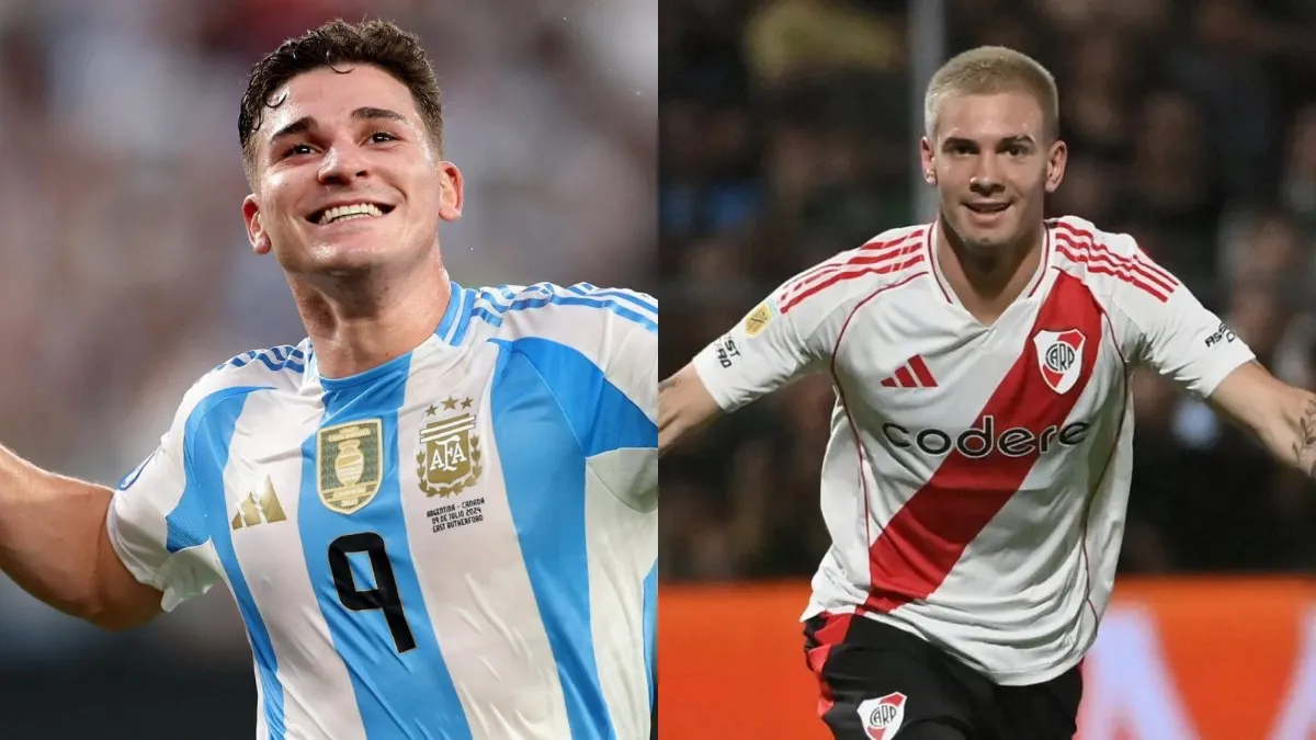 Julián Álvarez y Franco Mastantuono 