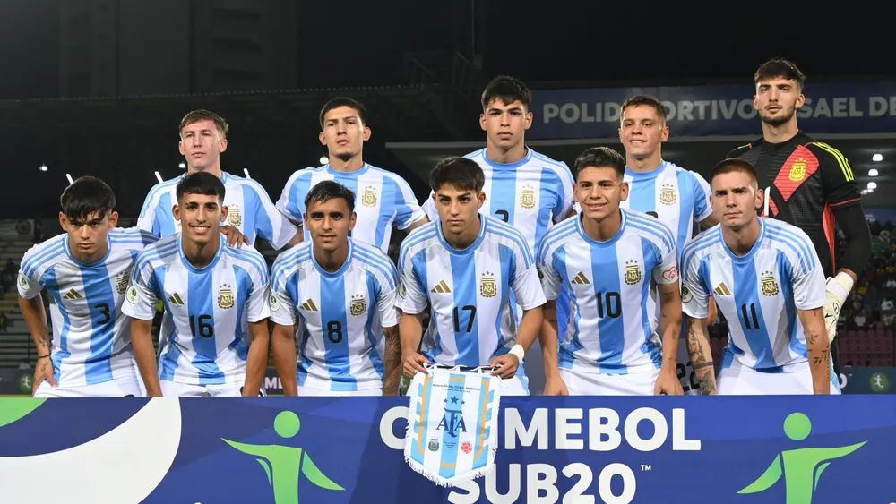 Equipo formación Selección Argentina Sub 20 Mastantuono Echeverri