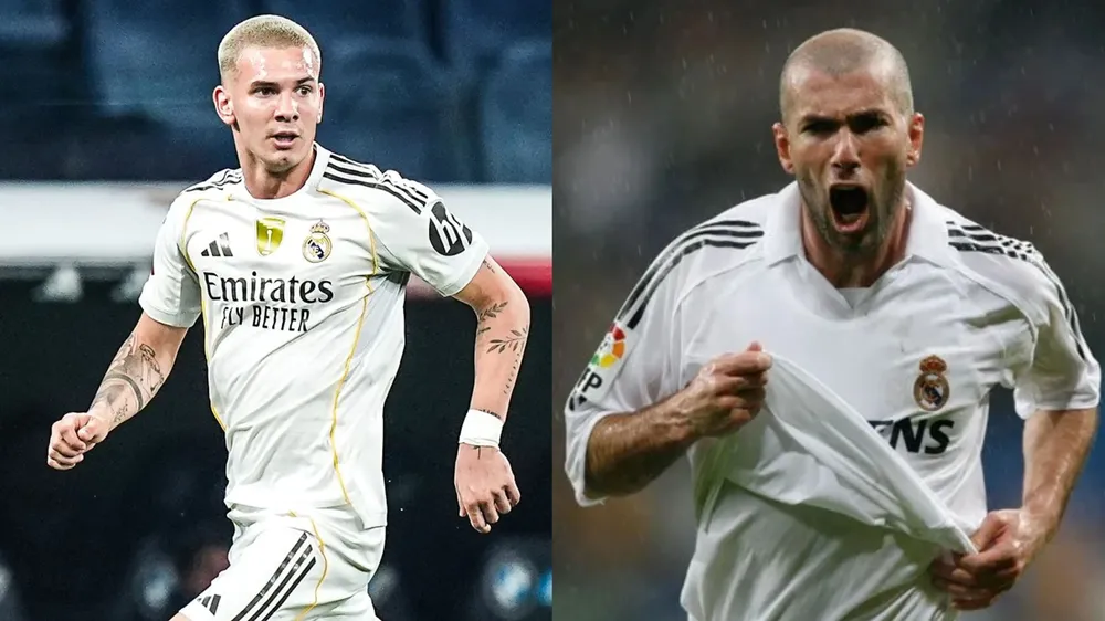 Franco Mastantuono Zinedine Zidane Real Madrid (Fotos: Real Madrid)
