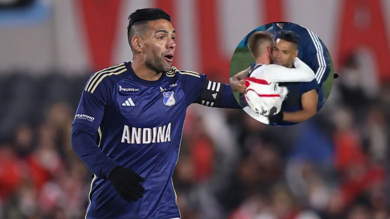 Radamel Falcao vuelta estadio monumental River millonarios elogios Mastantuono