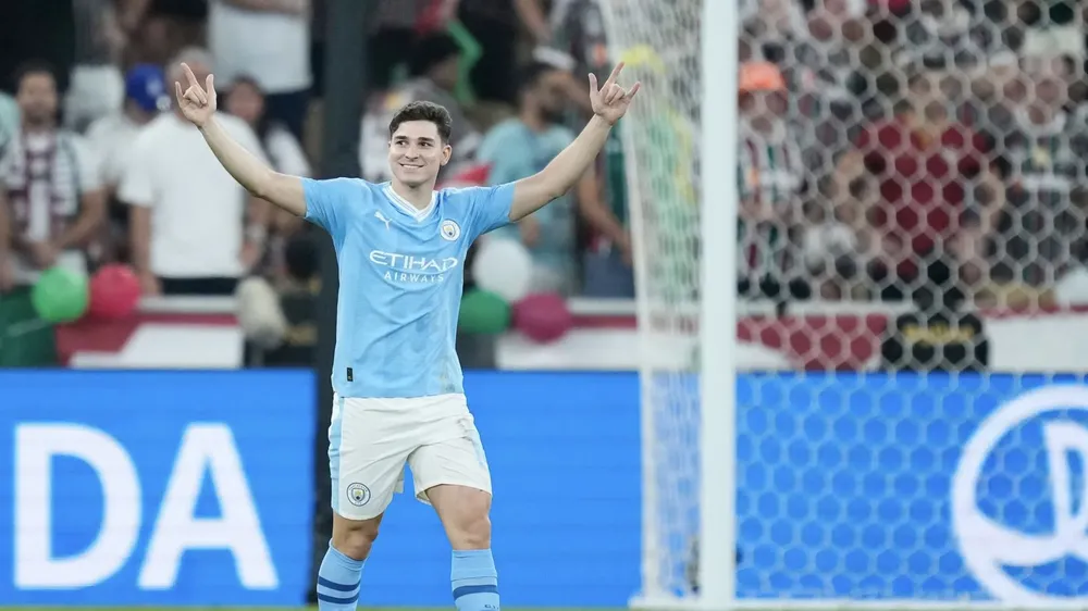 Gol Julián Álvarez Mundial Clubes Fluminense Manchester City (Foto: Getty)