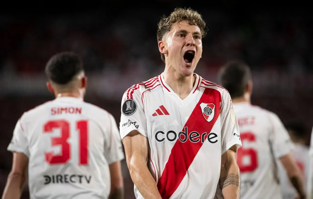 Colidio gol River Colidio grita su gol ante Colo Colo por la Copa Libertadores