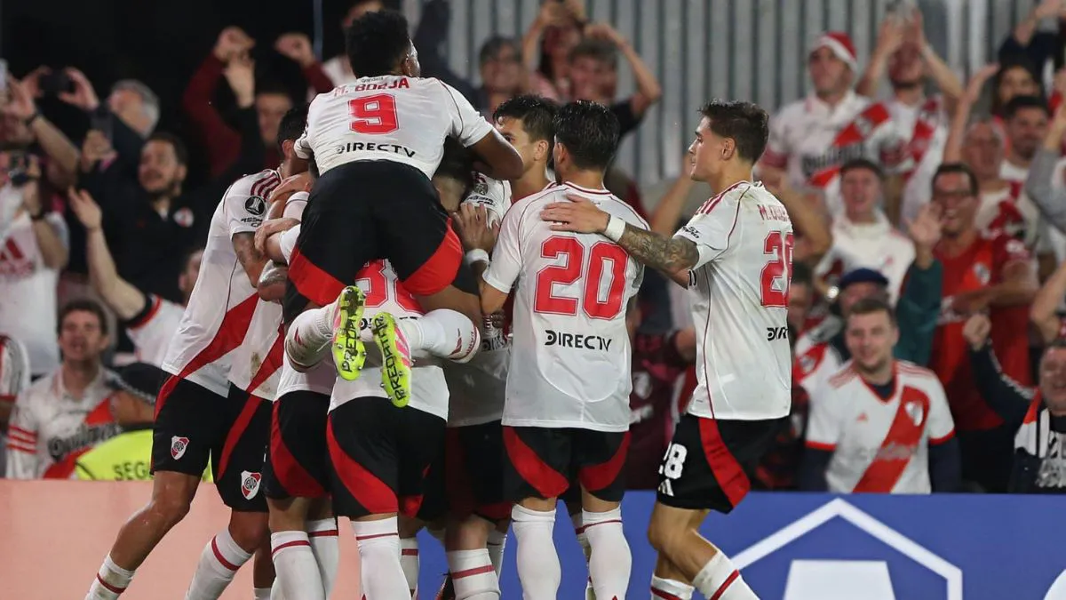 Festejo gol River Monumental Independiente del Valle Libertadores