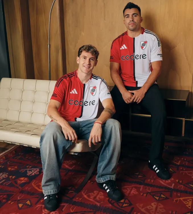 Facundo Colidio Marcos Acuña nueva camiseta River alternativa 2025 Facundo Colidio Marcos Acuña nueva camiseta River alternativa 2025