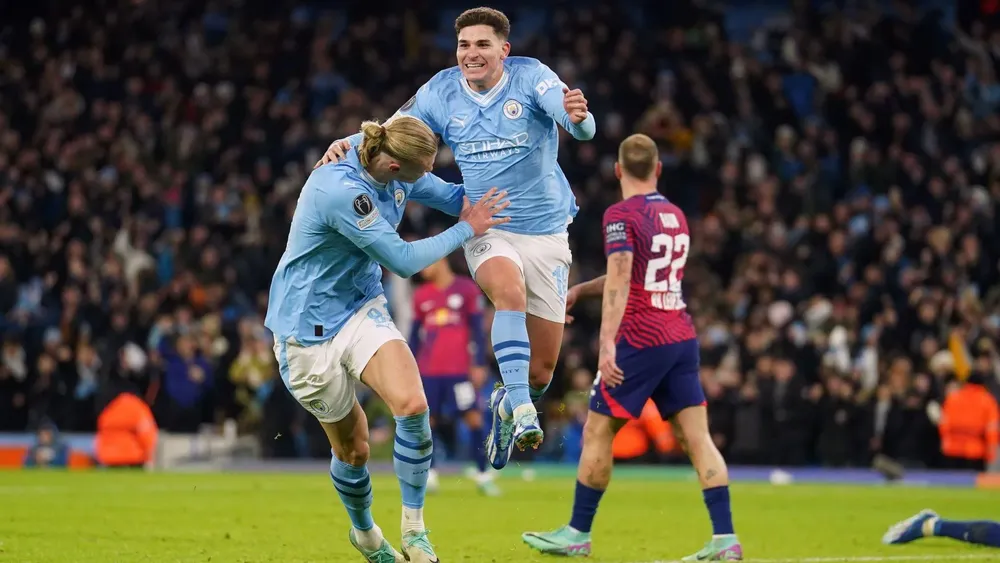 Gol Julián Álvarez Manchester City Leipzig Champions (Foto: Getty)