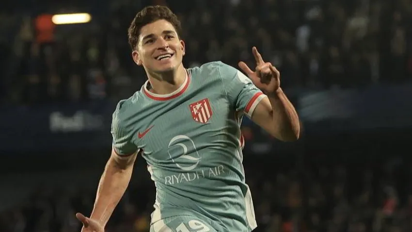 Festejo Araña Julián Álvarez Atlético Madrid