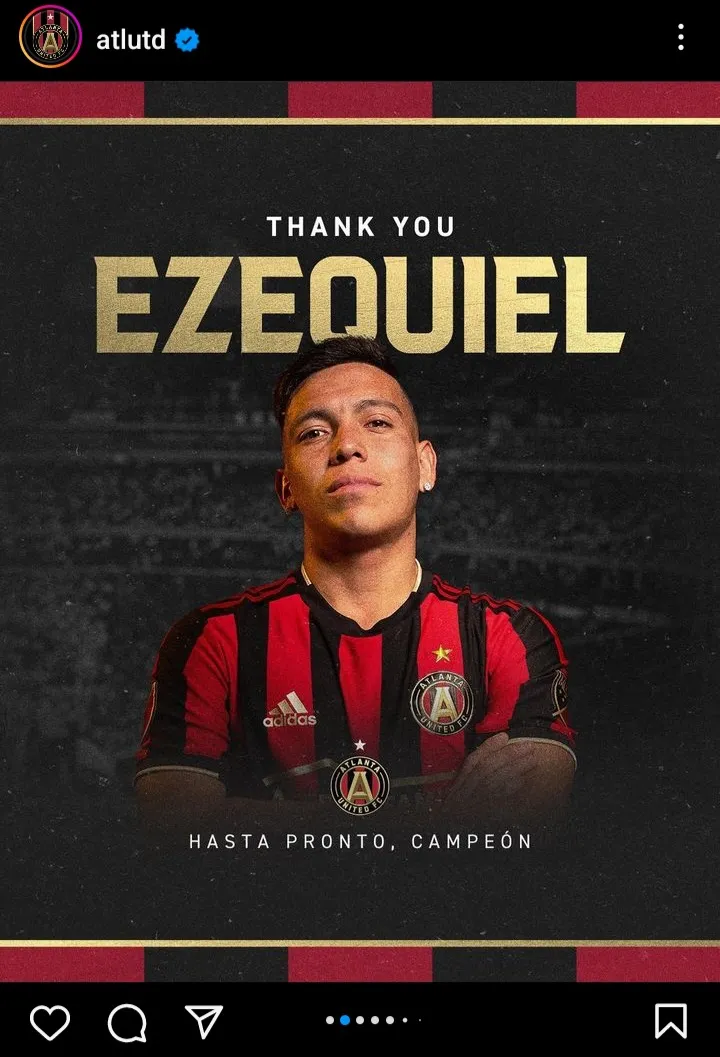Posteo Atlanta United Esequiel Barco 