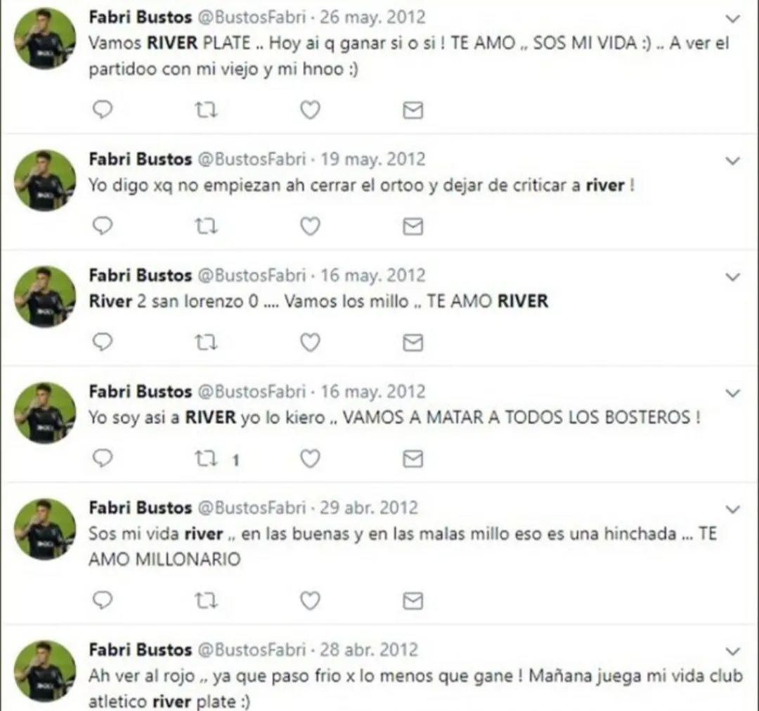 Twetts Bustos hincha River