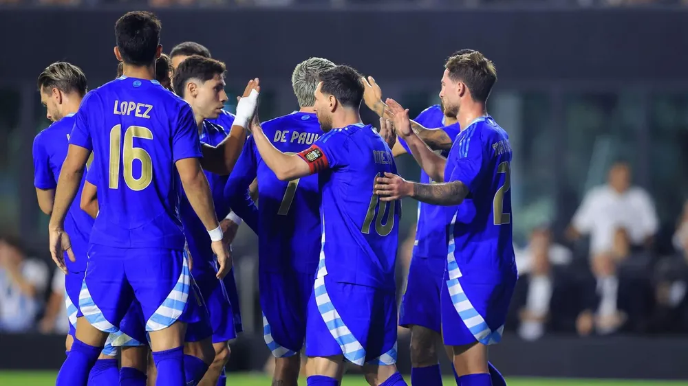 Selección Argentina festejo gol
