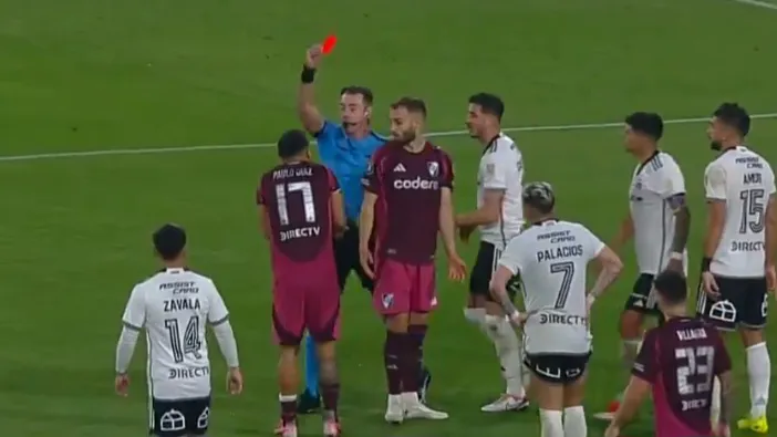 Paulo Díaz expulsión River Colo-Colo Libertadores Chile (Foto: Captura video ESPN)